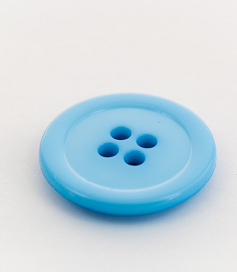 Clown Button 4 Hole Size 54L x10 Baby Blue - Click Image to Close
